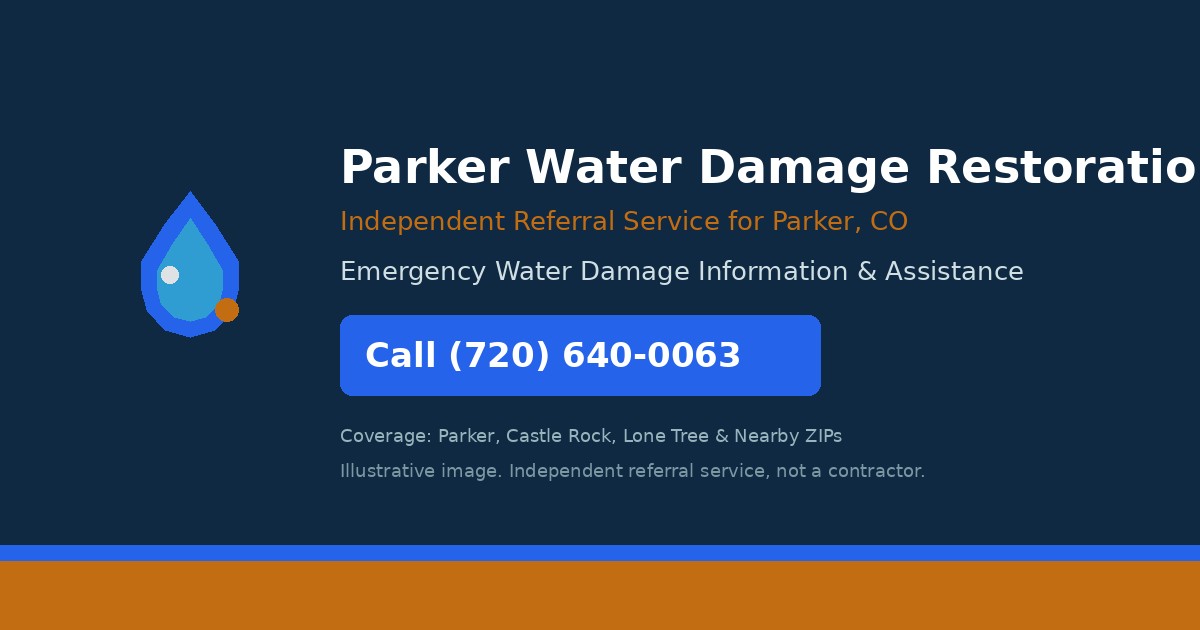 Parker Water Damage Restoration Help website preview